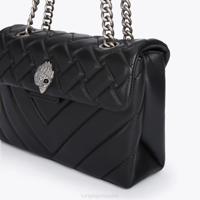 Kurt Geiger mujer londres cuero kensington 2LPR98 | bolsas combinación negra